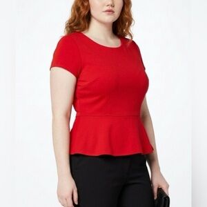 ANTONIO MELANI Scarlet Peplum Blouse